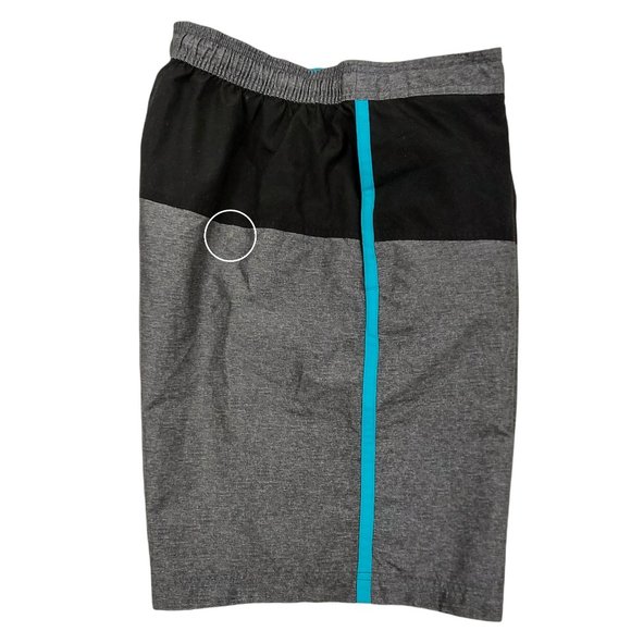 Speedo Shorts Mens Large Gray Black Swim Trunks Mesh Lined Beach Pool Summer - Picture 4 of 10